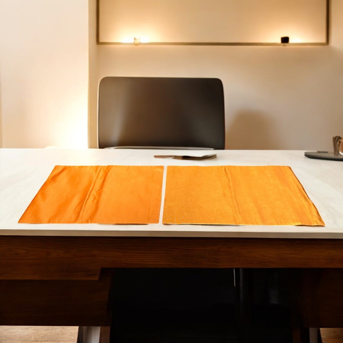 Orange Solid Kyoto Nishijin Textile Table Runner(002-TR)