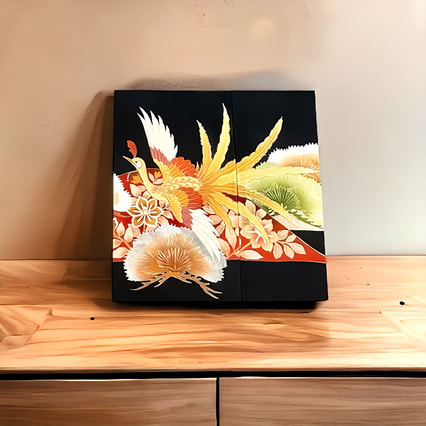 Vibrant Floral Fabric Board on Black (007-FB)