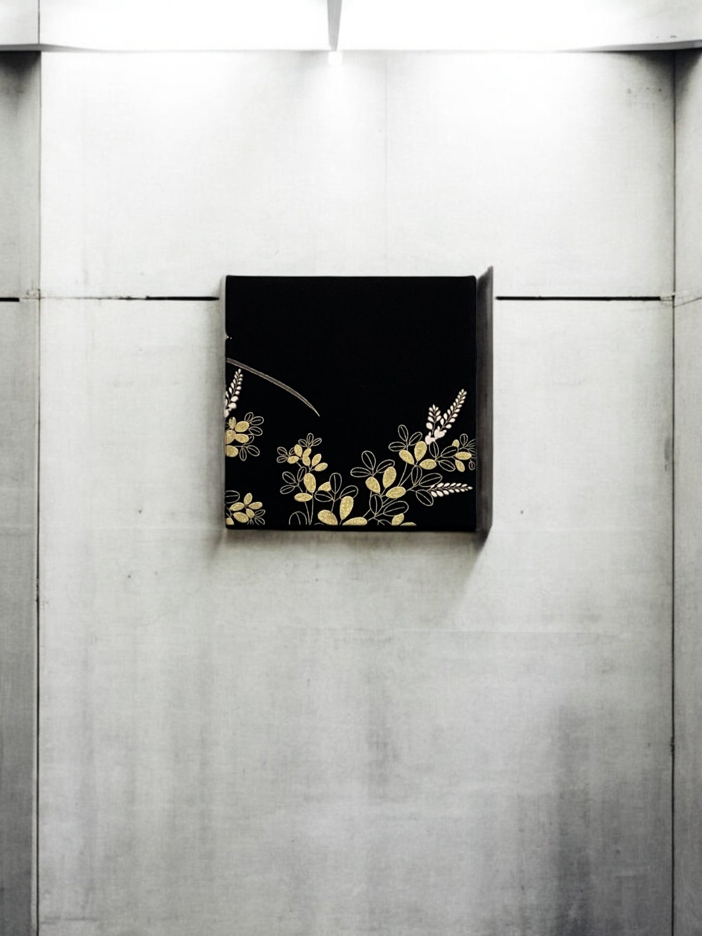 Elegant Ebony and Ivory Floral Art (006-FB)