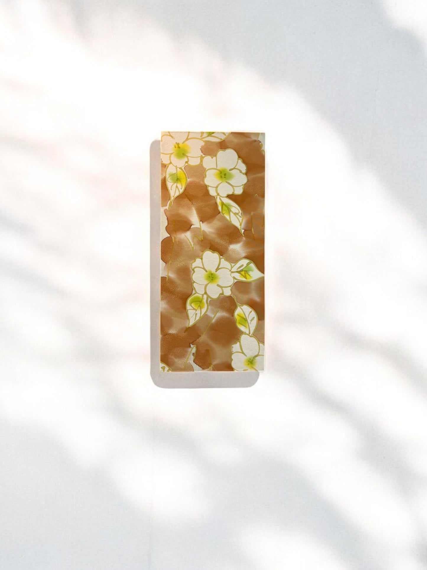 Fabric Board with Soft White Flowers on a Brown Background(016-FB)