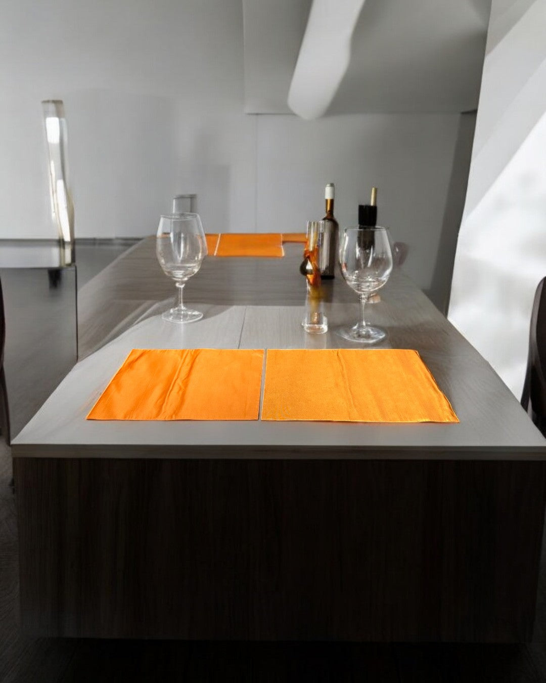Orange Solid Kyoto Nishijin Textile Table Runner(002-TR)