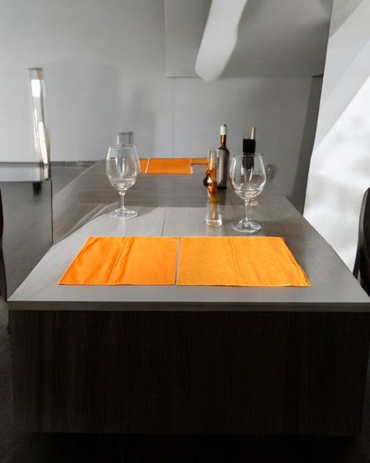 Orange Solid Kyoto Nishijin Textile Table Runner(002-TR)