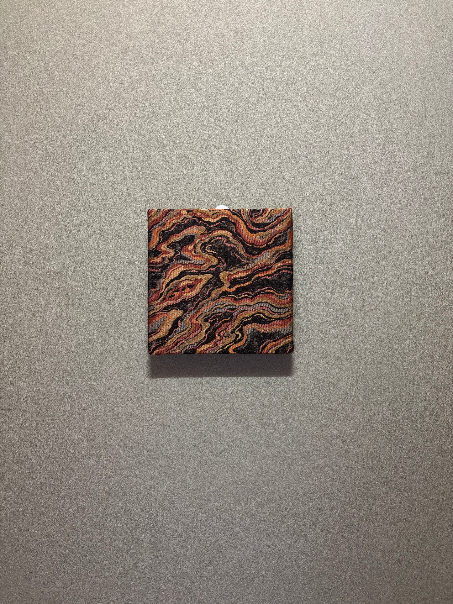 Nishijin Fabric Art Board - Copper Marble Pattern | Luxury Japanese Textile Wall Art