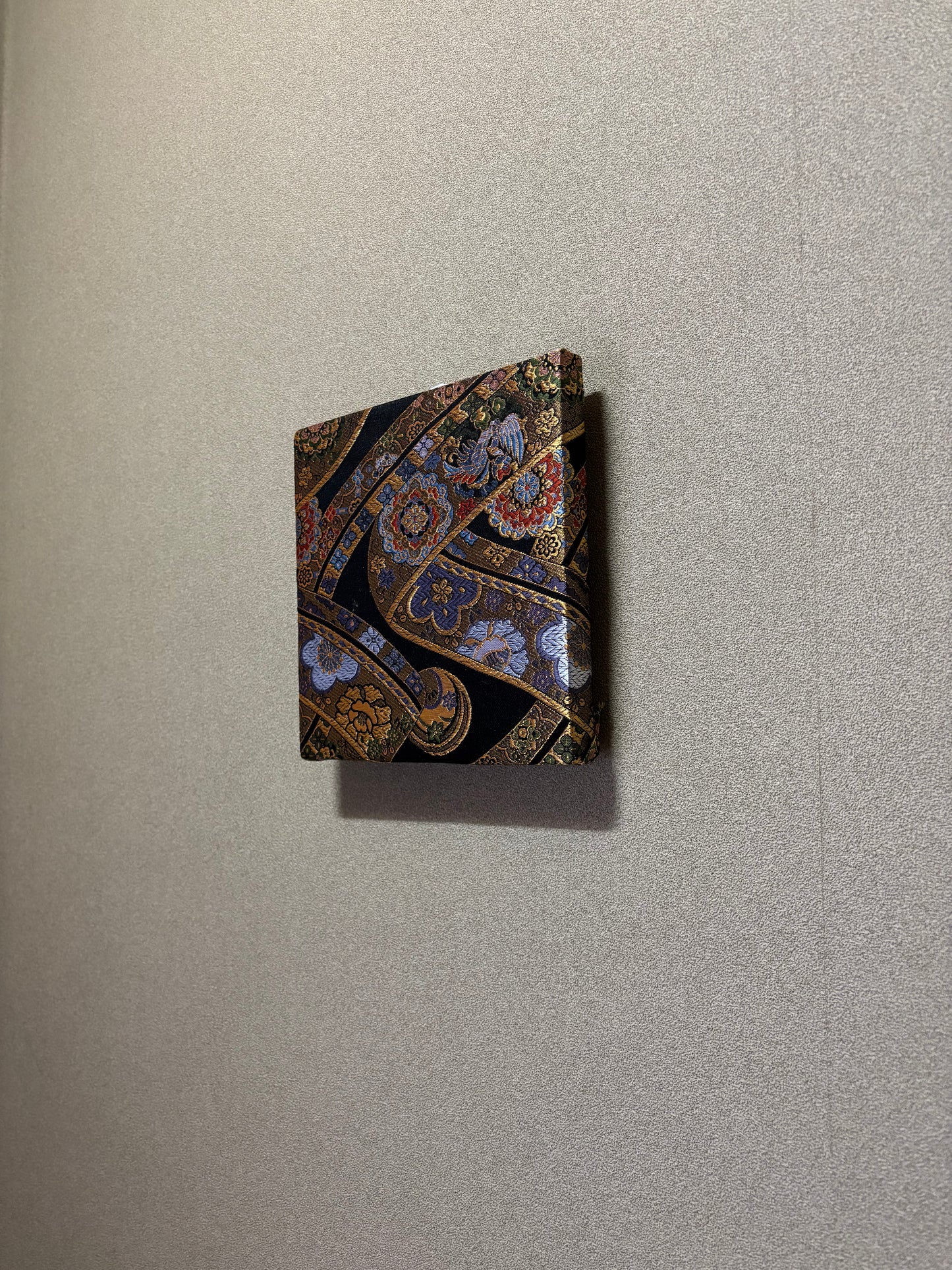 Nishijin Fabric Art Board - Royal Floral Arabesque | Luxury Japanese Obi Textile Art