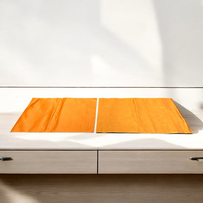 Orange Solid Kyoto Nishijin Textile Table Runner（002-TR）